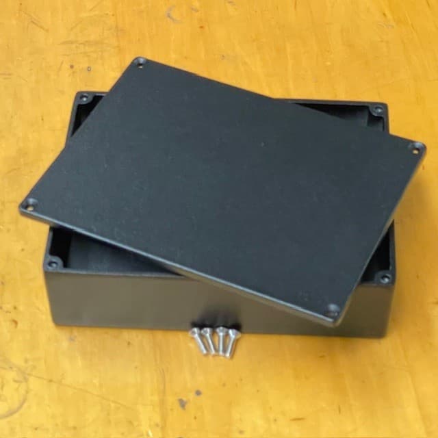 Aluminum Project Enclosure Box 6.25 X 4.75 X 1.80, Black Powder Coat, Made in US