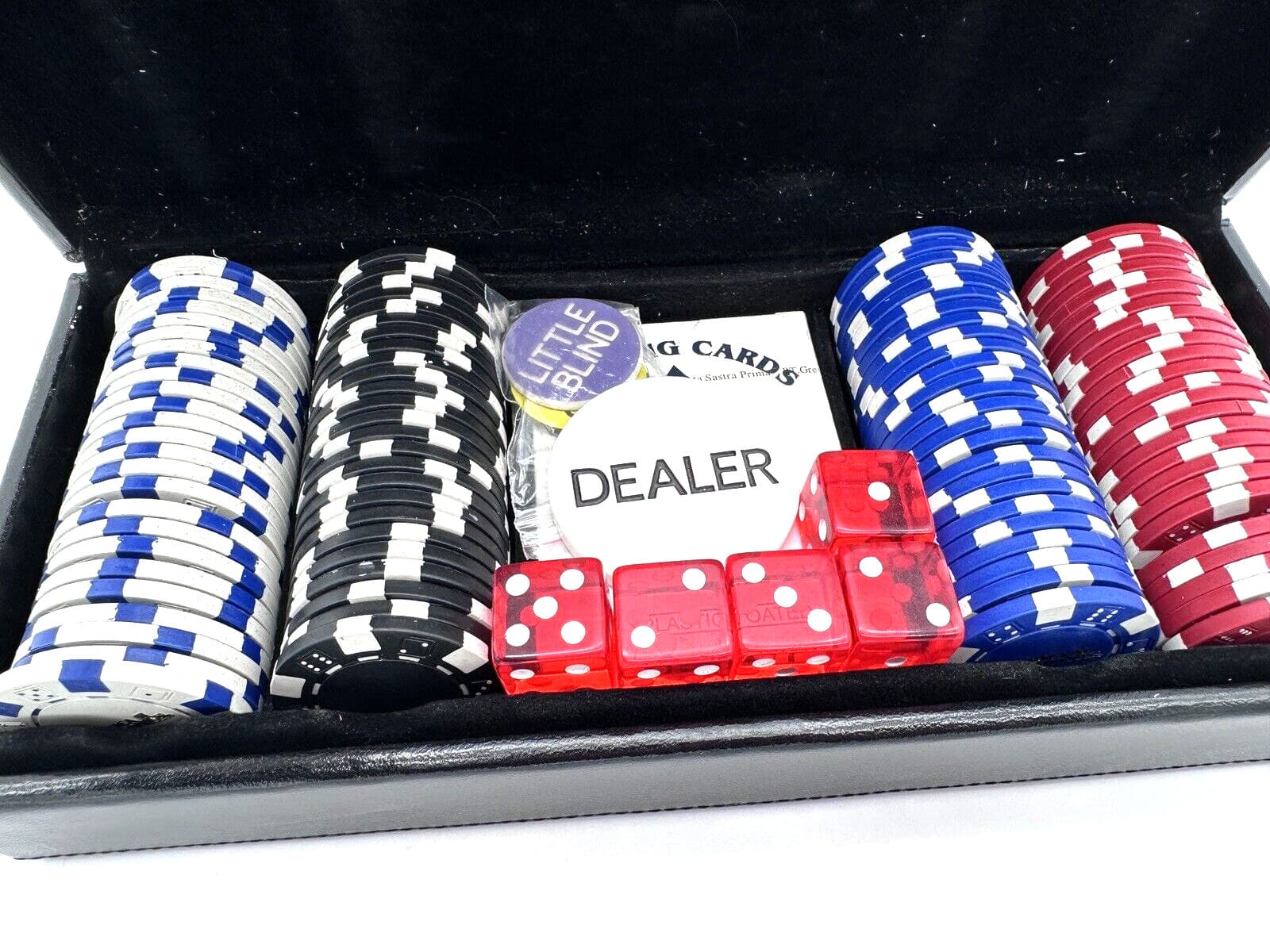 Poker Chip Set Texas Hold'Em Big Blind Little Blind Brand New Still Sealed VTG