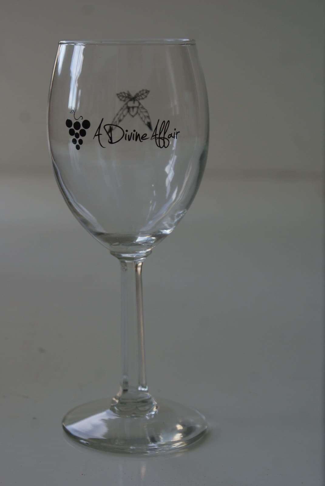 Wine Glass "A Divine Affair" Indian Decor 7" L#876