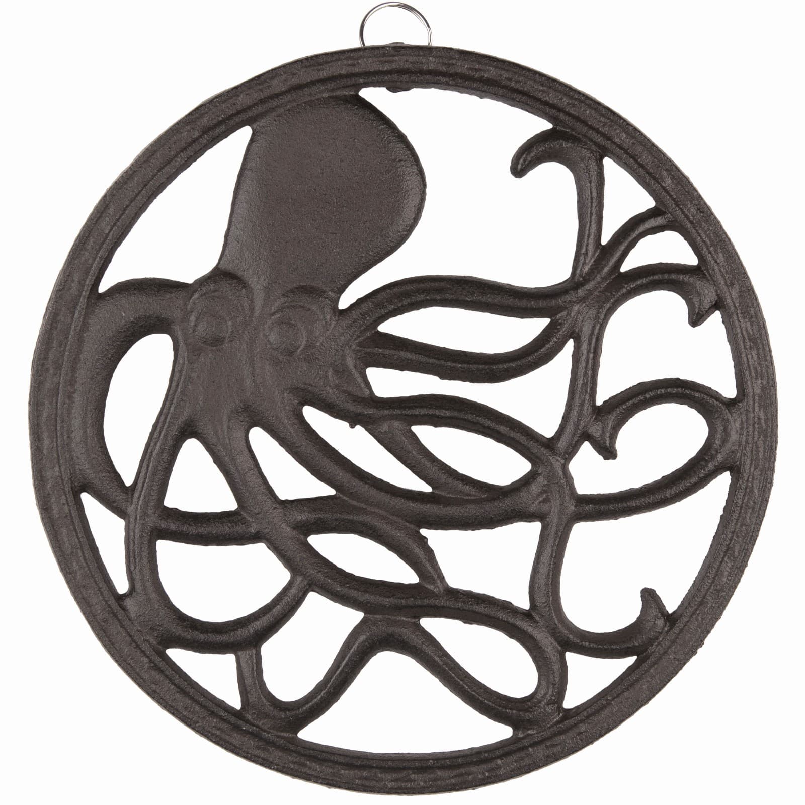 GASARÉ, Cast Iron Trivet, Metal Trivet, Octopus Design, Rubber Feet, 8 Inches