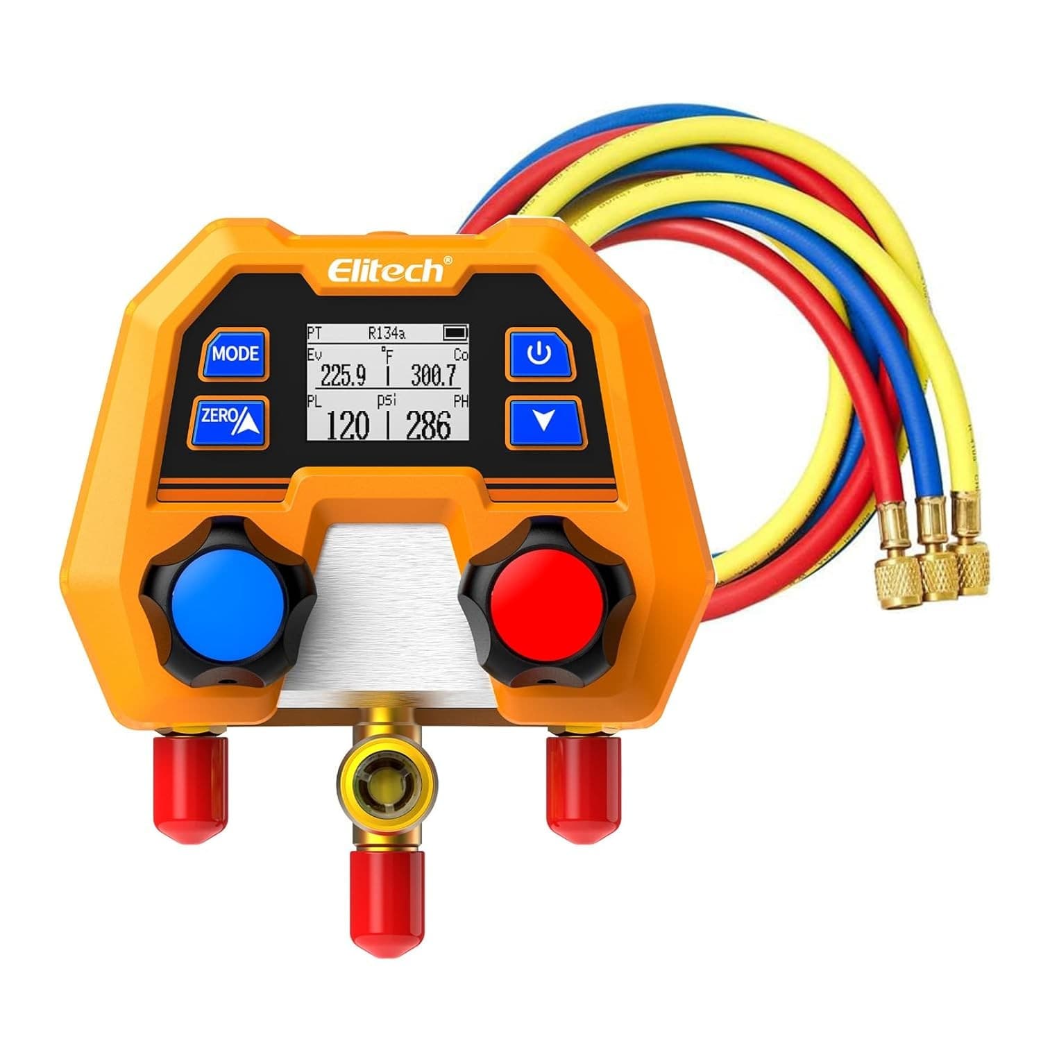 Elitech DMG-2SE Digital Manifold Gauge Set Pressure Gauge with Charging Hose