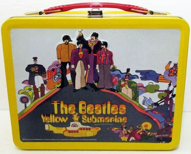 1999 BEATLES YELLOW SUBMARINE LP COVER FULL SIZED METAL LUNCHBOX NEW OLD STOCK