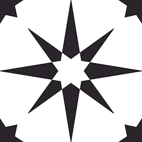 FP2948 Altair Peel & Stick Floor Tiles, Black 12"L x 12"W x 0.06"T