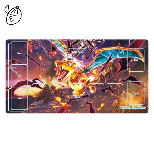 Pokemon Center Original Card Game Rubber Play Mat "Terastal Charizard" NEW