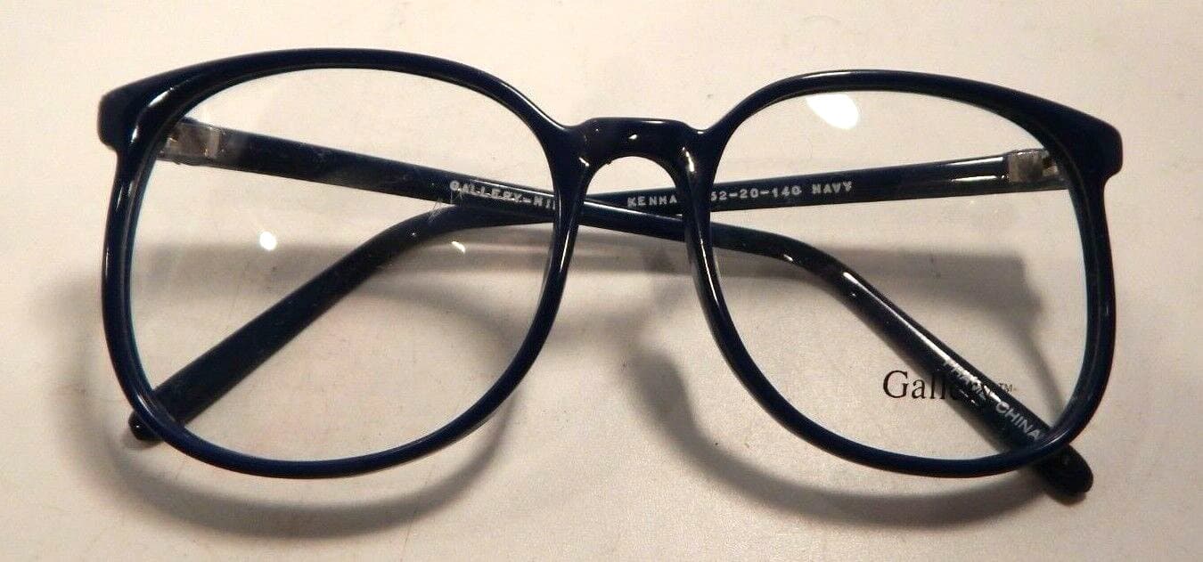 Vintage KENMARK GALLERY Milan Navy 52/20 Eyeglass Frame New Old Stock #353
