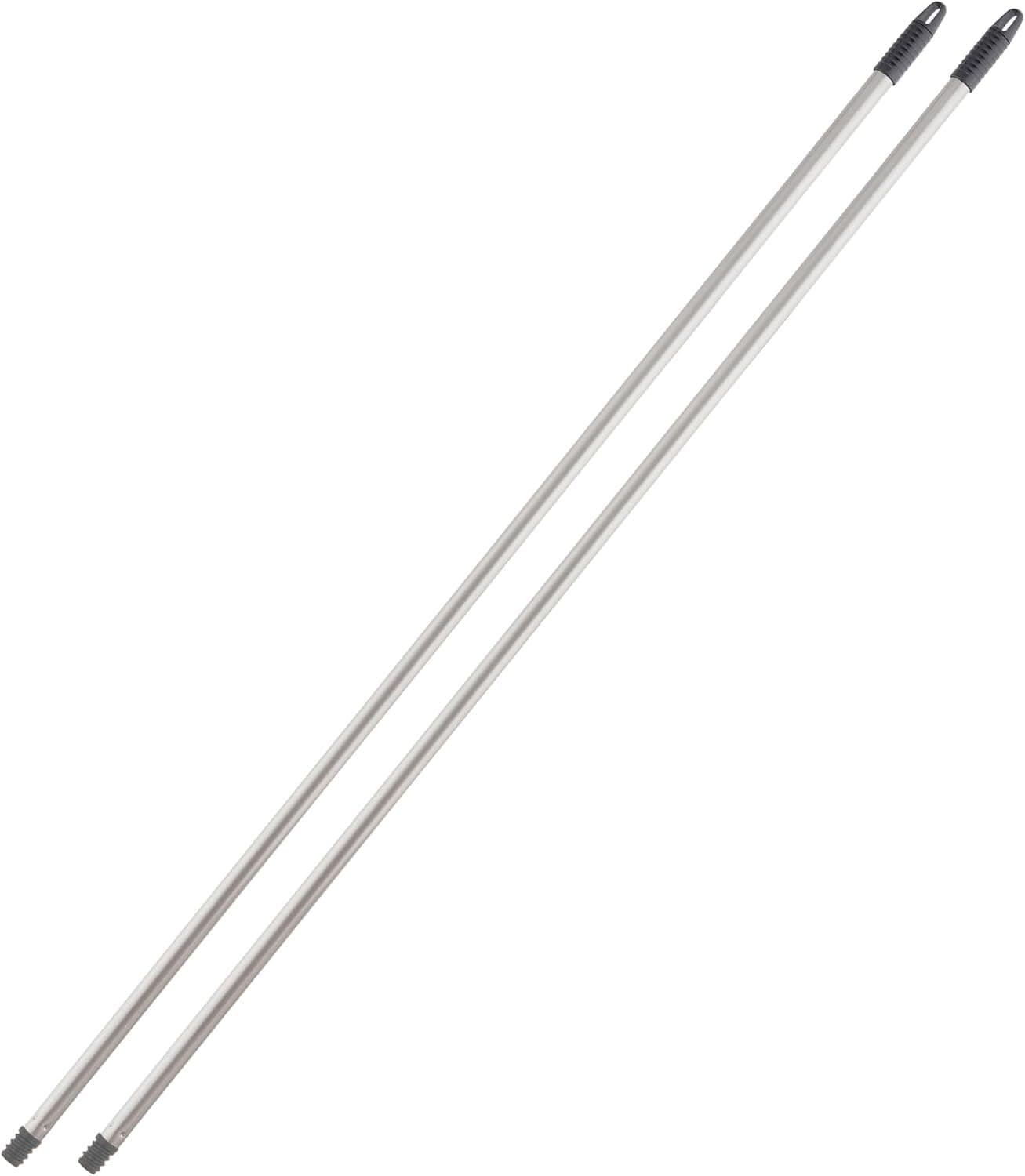 Superio Heavy Duty Metal Handle, for Mop, Brush, etc. 54” Long, Grey, 2-Pack