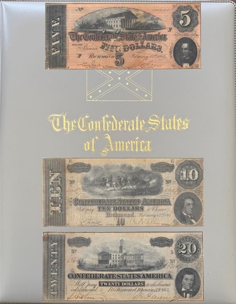 Calhoun Collector Society Confederate Money Set $5, $10,$20 Notes T-67,T-68,T-69