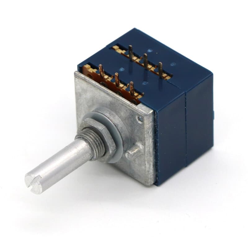 1pcs - ALPS RK27 250KA Volume Dual Potentiometer Round - JAPAN - RK27