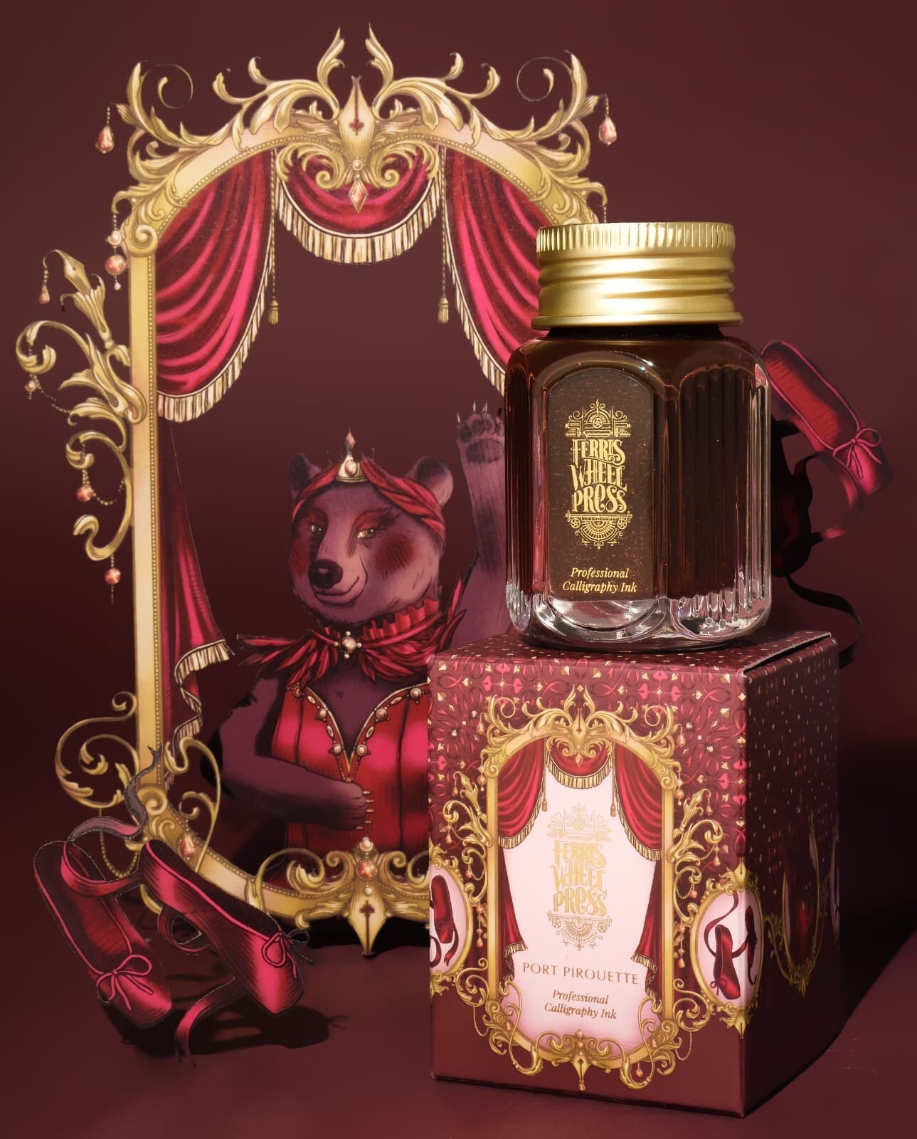 Ferris Wheel Press Port Pirouette 28ml Shimmering Calligraphy Ink