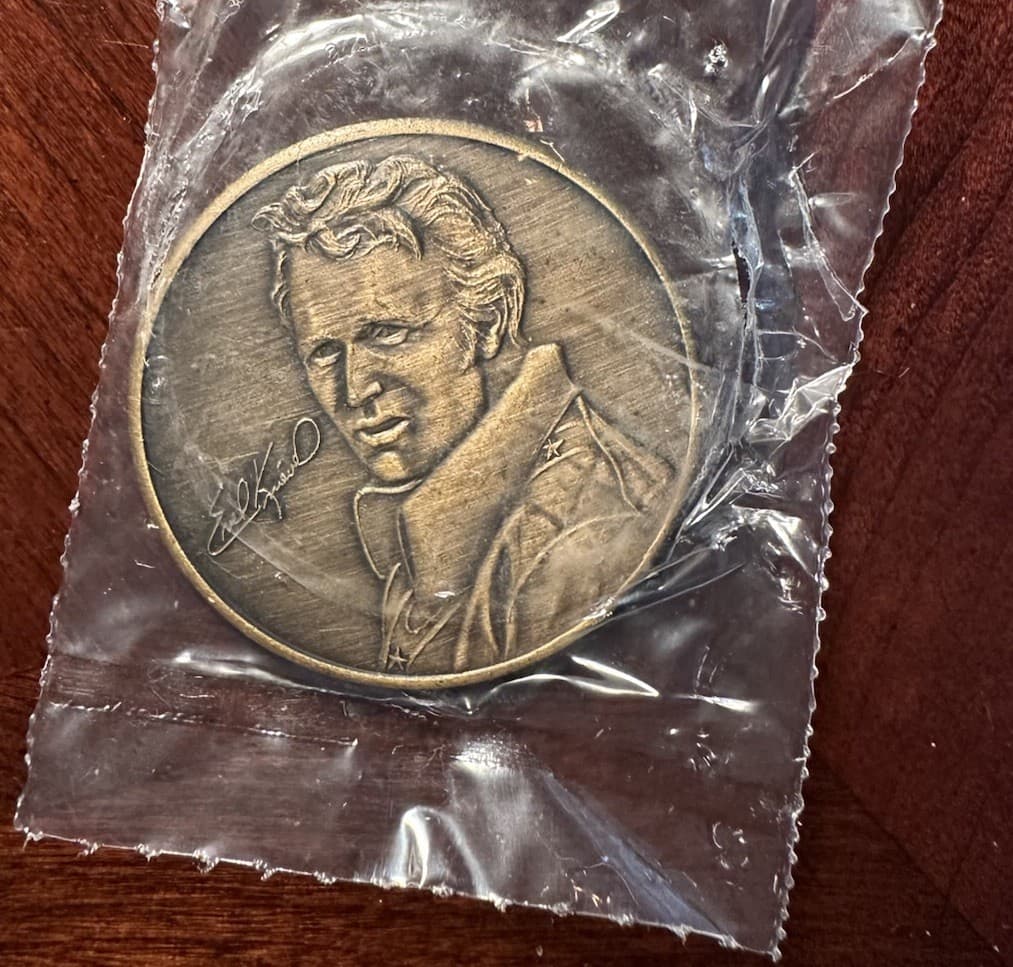 ONE EVEL KNIEVEL ORIGINAL '72 SOLID BRONZE COIN FROM SNAKE RIVER CANYON JUMP!