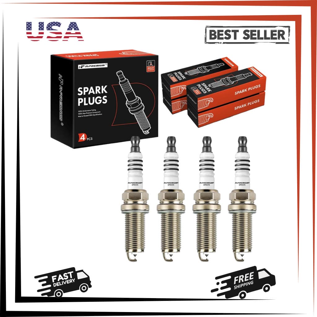 A-Premium Iridium Platinum Spark Plugs Compatible with Honda CR-V, Civic, Accord