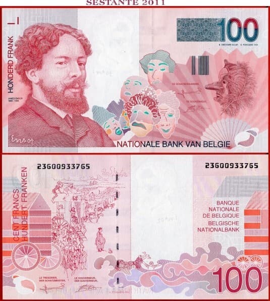 BELGIUM 100 FRANCS nd 1995 First sign P 147 (1) UNC free shipping from 100$