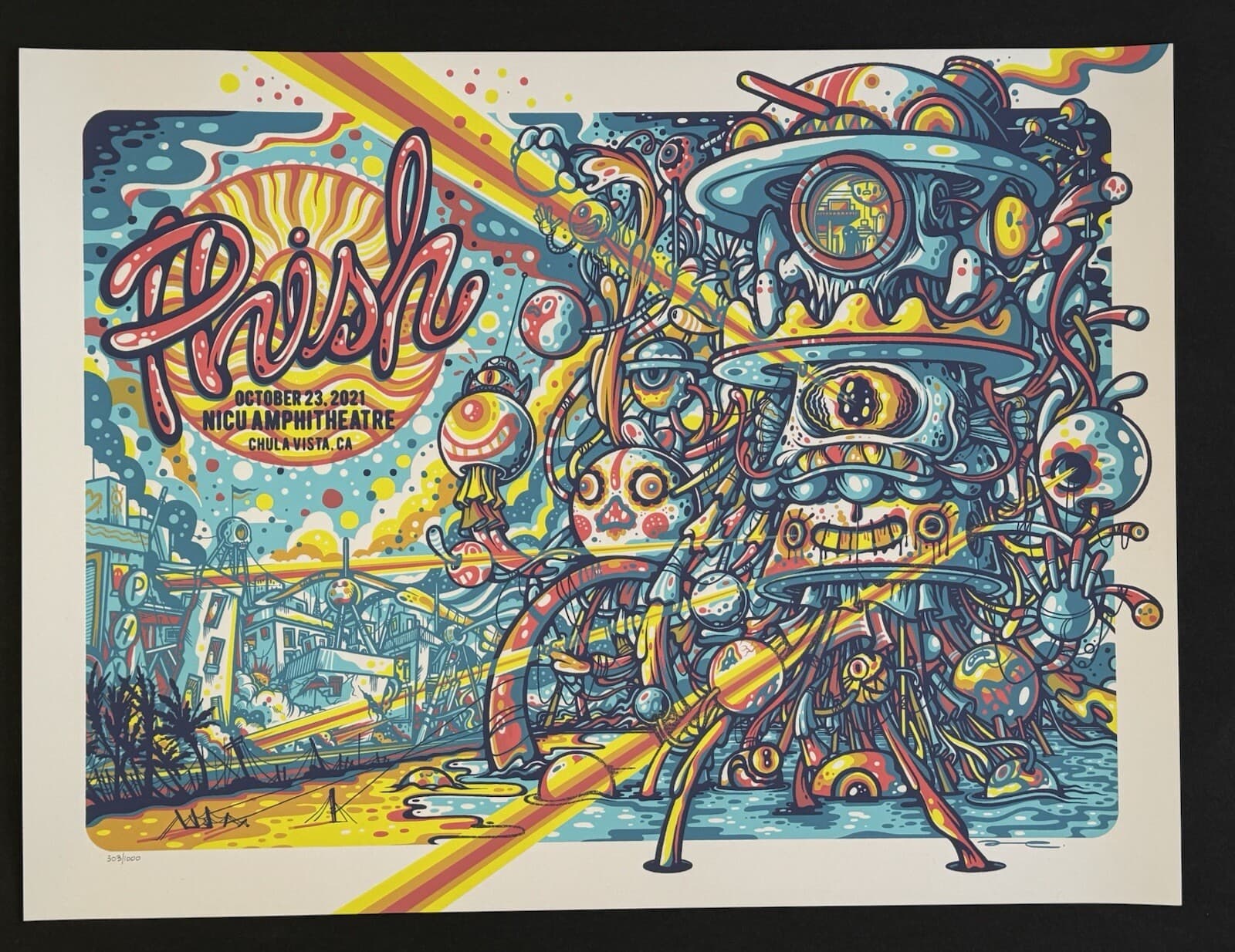 Phish Chula Vista NICU Amp 2021 Poster Print - S/N #300/1000 - Drew Millward