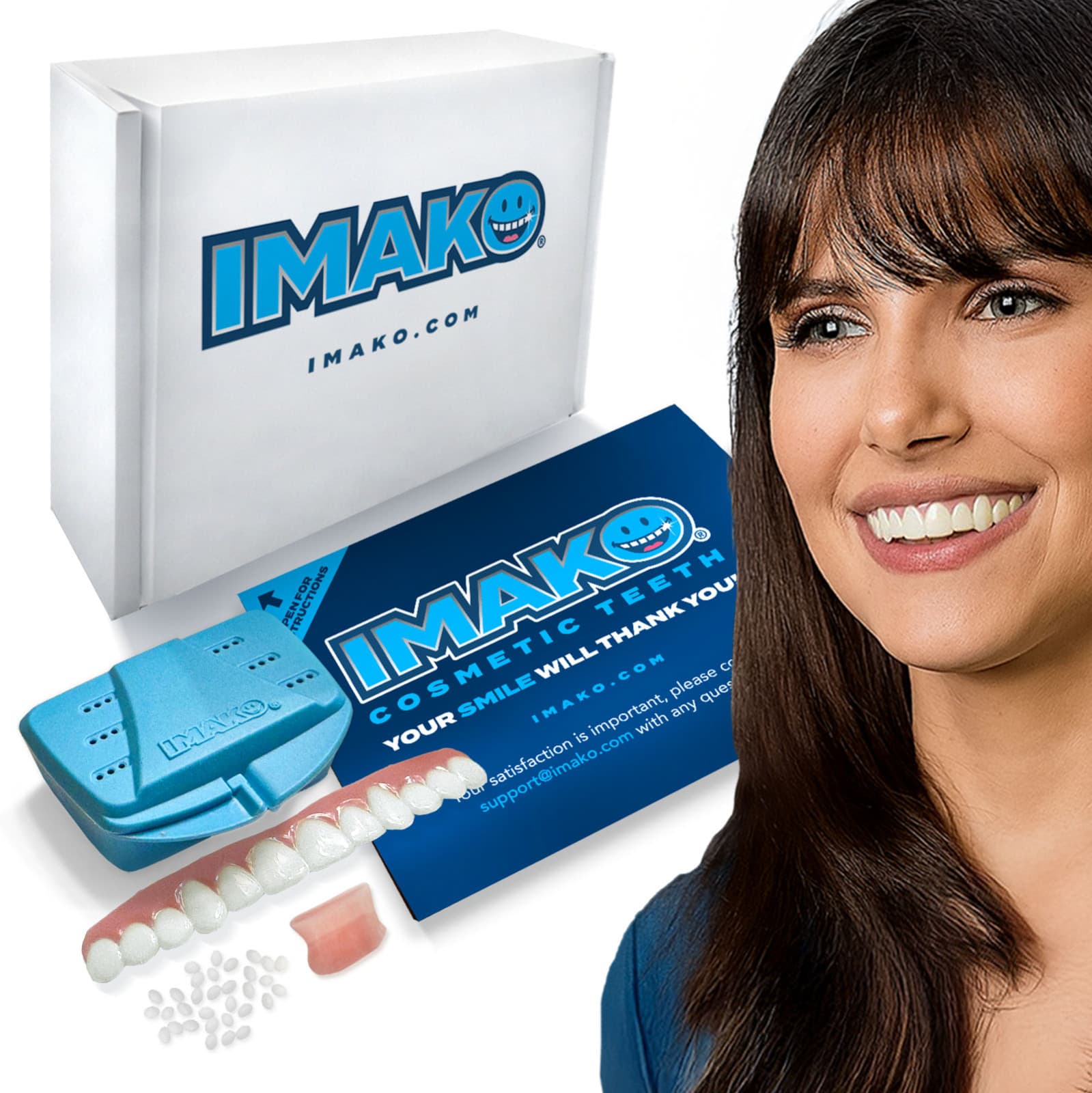 Imako® Premium Cosmetic Teeth 1PK - Large Natural -DIY Smile Makeover - USA Made