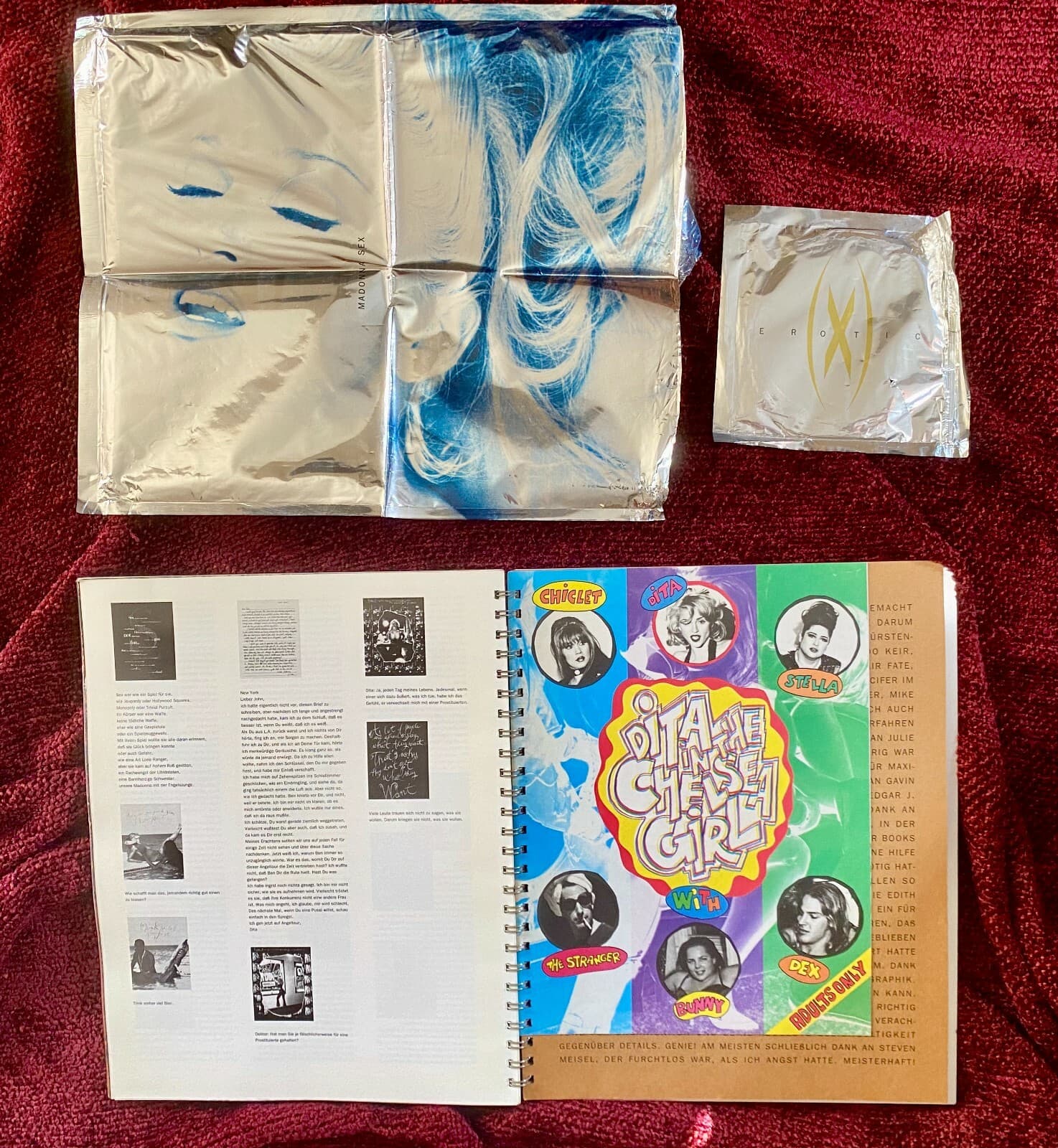 MADONNA 1st GERMAN EDITION SEX PROMO NUMBERED BAG DITA EROTICA COMPLETE CD & BAG