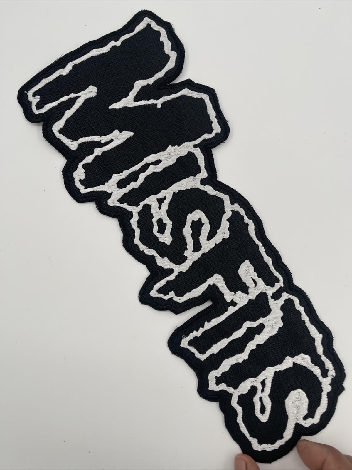 Misfits Punk Band Logo XLG Back Patch: Quality Embroidery, Sew On, 13” X 5 1/2”