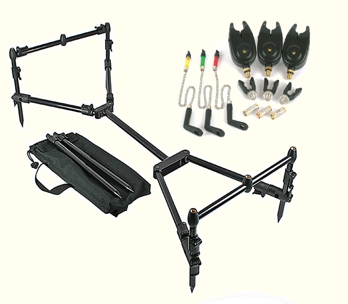 NGT XPR Fishing Rod Pod , Bag 3 Bite Alarms ,3 Rests ,3 Indicators