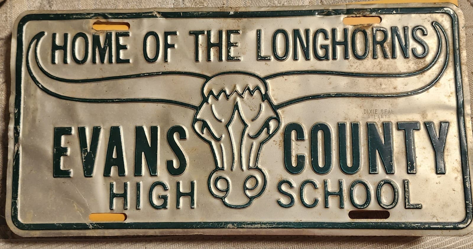 Evans Co. Georgia High School Booster License Plate Longhorns