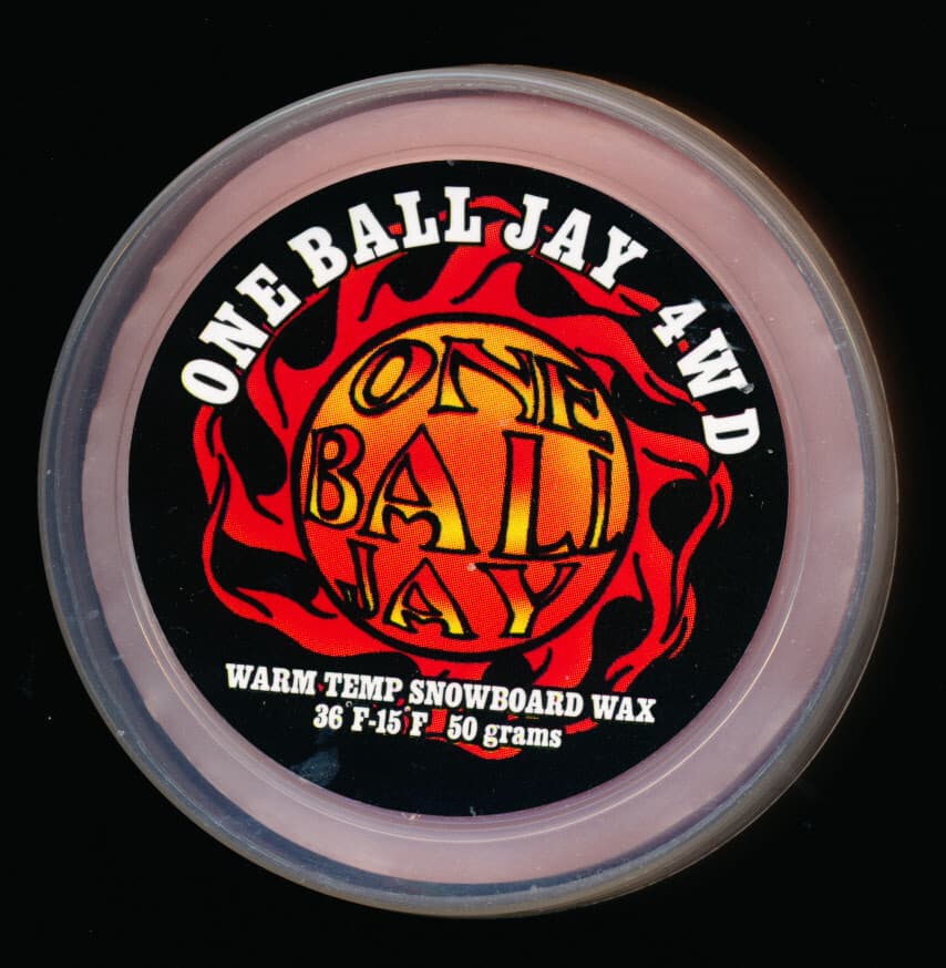 vintage One Ball Jay 4WD warm temp snowboard wax puck 50 grams
