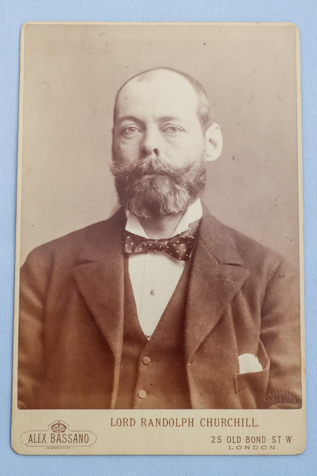 Rare Original Circa 1894 Photo on Card Lord Randolph Churchill