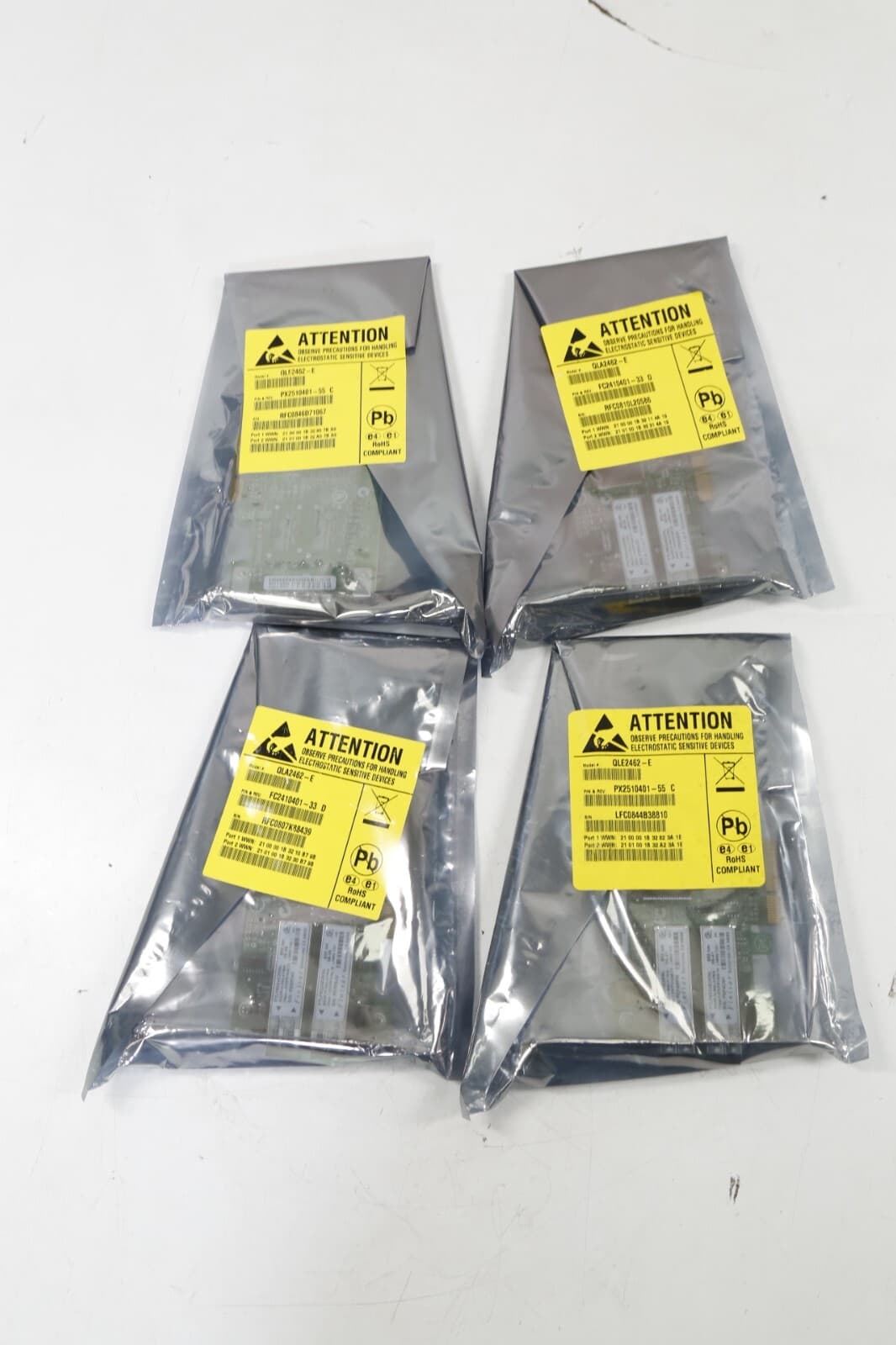 4x SUN QLA2462 FC2410401-30 4GB FC PCI-X 2.0 DUAL PORT ADAPTERS - New Sealed