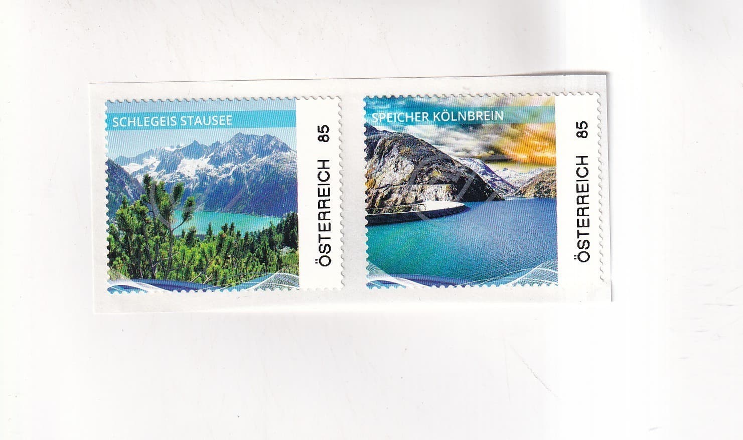 AUSTRIA Stamp 8 ATM DISPENSER Schlegeis Reservoir Kölnbrein NOMINAL 18.50