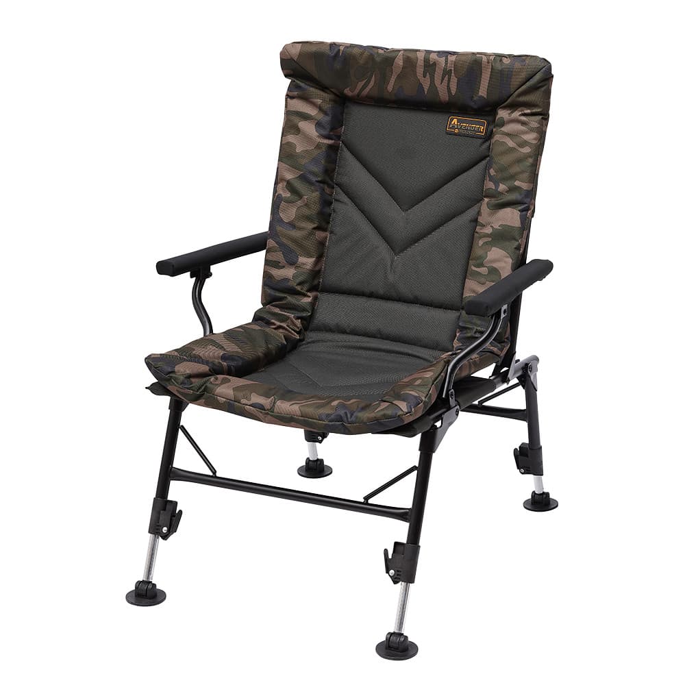 Prologic Avenger Comfort Camo W/Armrests & Covers - Fishing Chair
