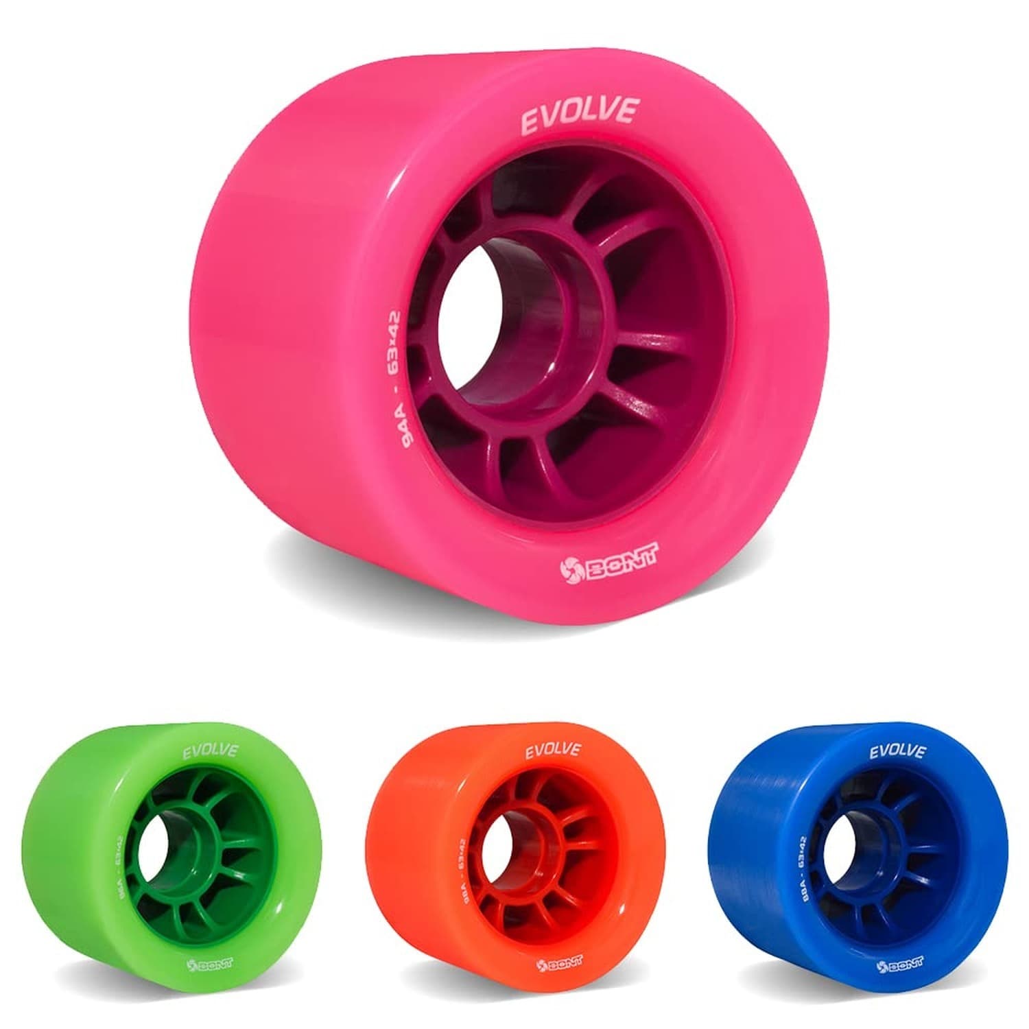 Bont Skates - Evolve Speed Skate Wheel - Indoor Roller Skate Wheels - Rollers...