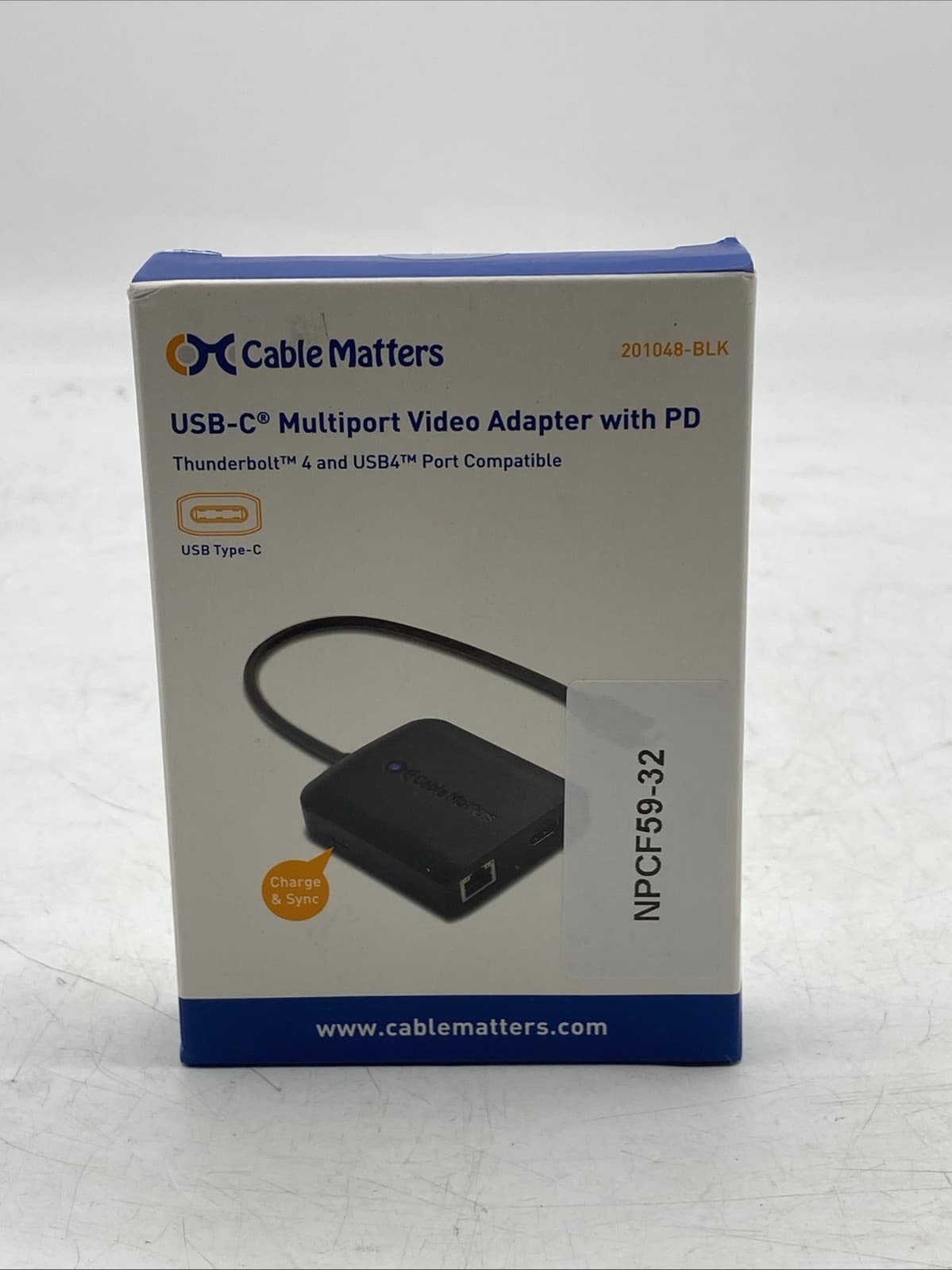 NEW Cable Matters USB-C Multiport Adapter with PD in Black 201048-BLK