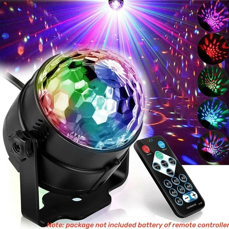 Party Magic Disco Ball Light LED Club RGB Rotating KTV Bar DJ Stage Light Remote