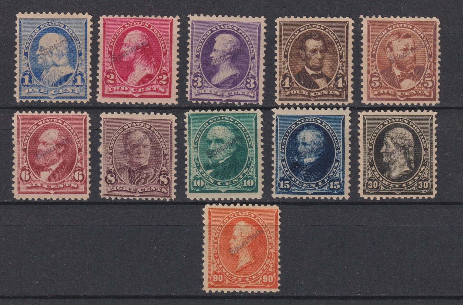 US set #219S ---- # 229S Specimen Overprint VF-XF OGLH cv= $ 1675