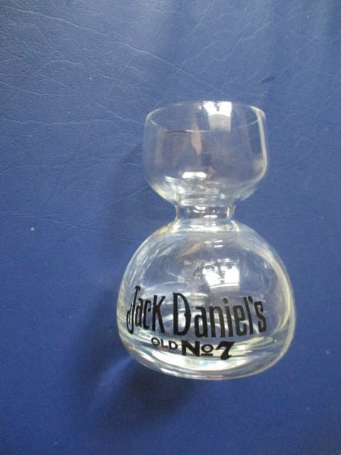 Jack Daniels Double Bubble Hourglass Shot Glass Jigger No 7 Larger 6 oz Size