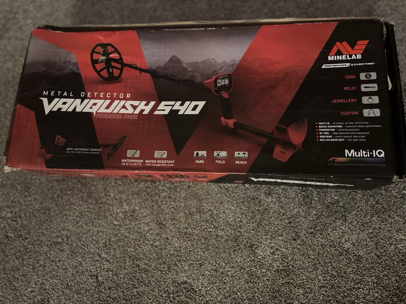 Metal Detector Minelab Vanquish 540 with Carry Bag *NEW*