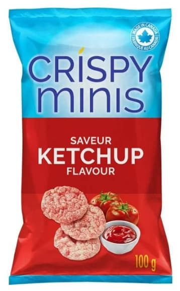 Quaker Crispy Minis Ketchup Flavor Brown Rice Chips, 100g