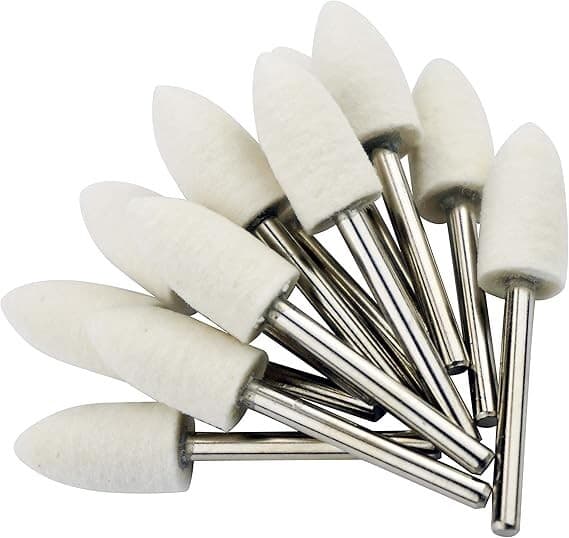 Sona - Bullet Shape Woolen Mounted Polishing Points (12 PC.) - WP12-BULLET