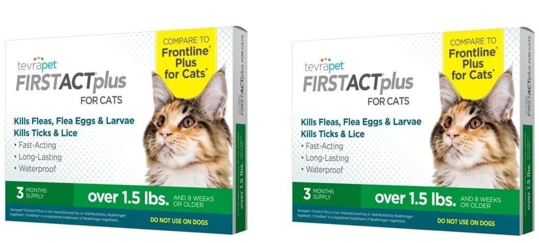 ⭐Tevrapet Plus Cats Over 1.5lbs Flea & Tick & Egg Killer Topical 6 Month Supply⭐