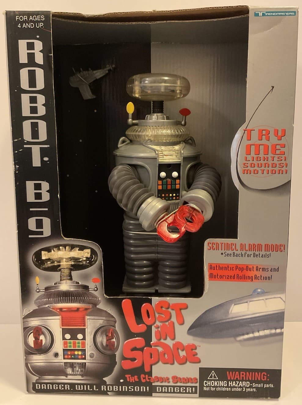 RARE LOST IN SPACE ROBOT B9 BY TRENDMASTERS 1997 TESTED & WORKING NEW IN BOX