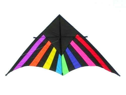 Delta Kite Single line Huge 108" x 59" + RipStop Nylon + Carbon Wrap Spars + Bag