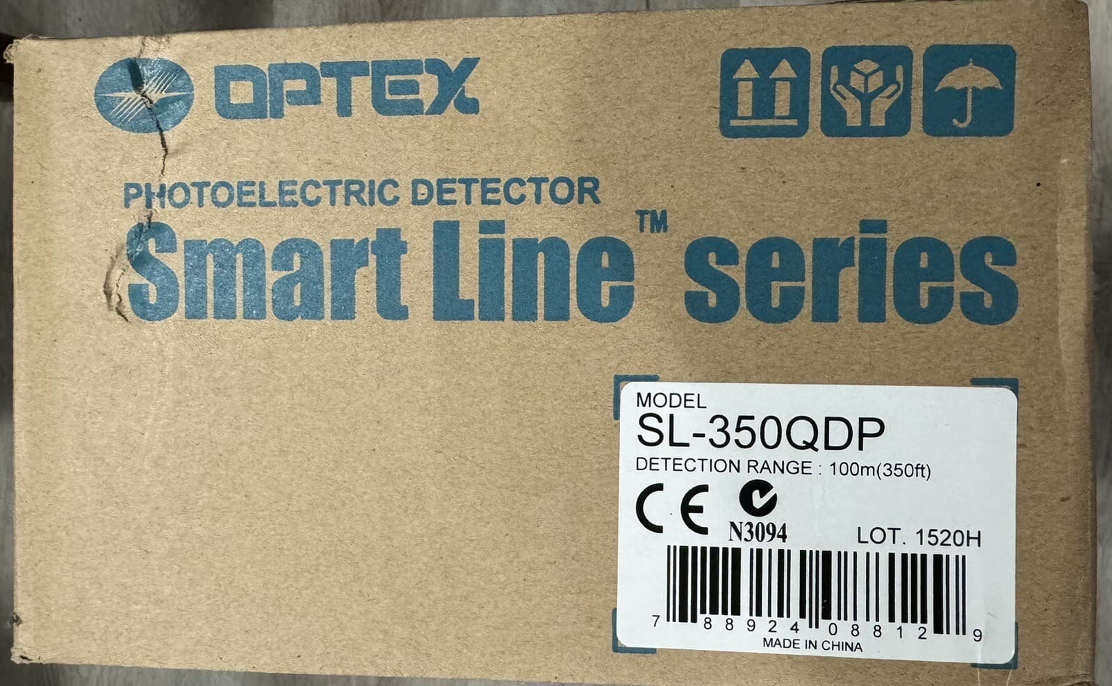 Optex SmartLine Outdoor Quad-Beam Photoelectric Detector, 100m SL-350QDP