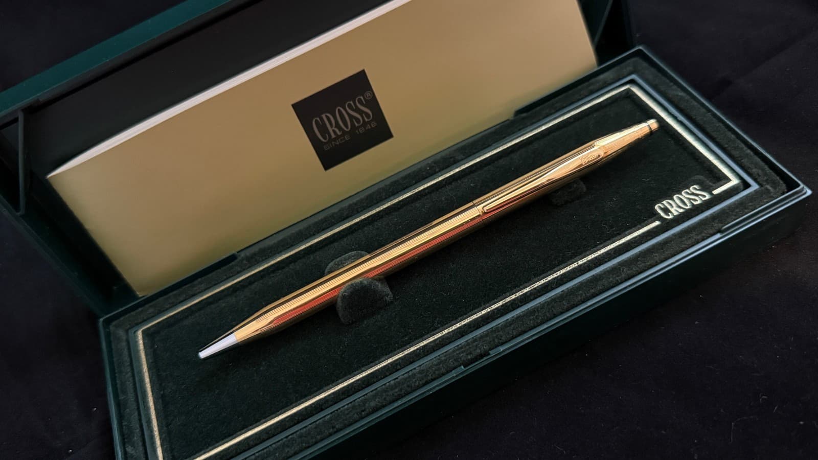 CROSS CLASSIC CENTURY 18K GOLD FILLED BALLPOINT PEN #2802 -MADE IN THE USA-