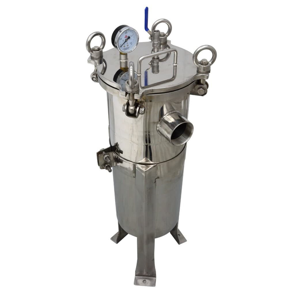 2" NPT #1 Bag Filter Stainless Steel Fluid Filtration Systerm 120psi 3mm Screen