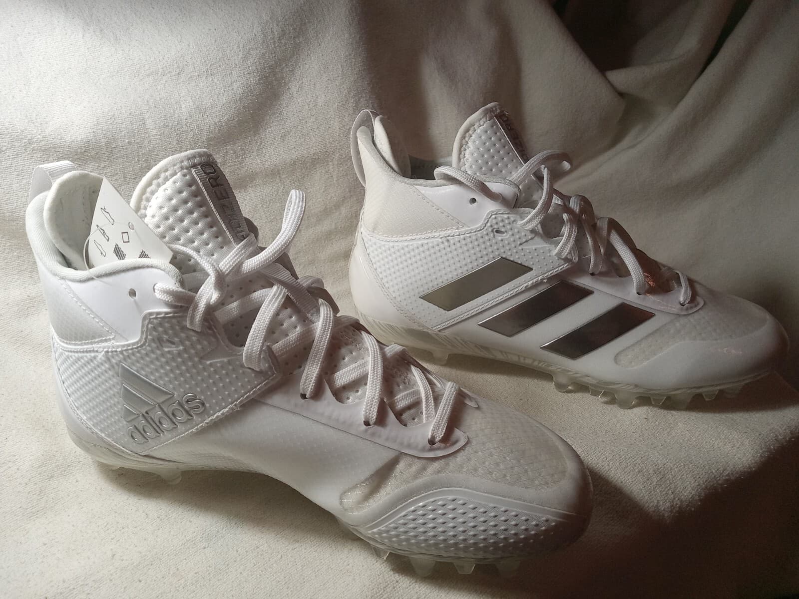 Adidas Adizero Natural 1.0 Lacrosse Football Cleats White Men's Size 8 (Y103)