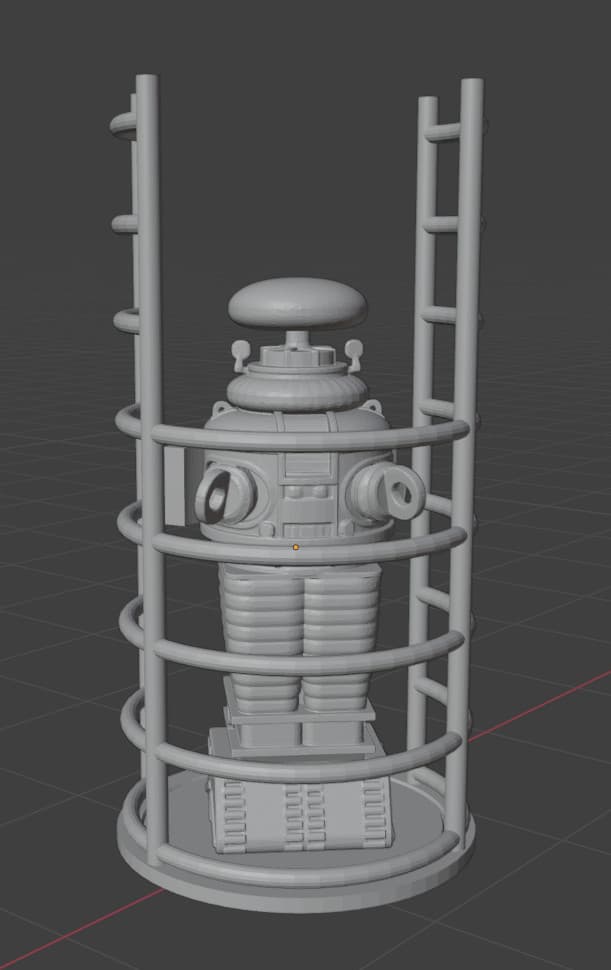 Lost In Space ROBOT IN ELEVATOR for POLAR LIGHTS JUPITER 2 Model Kit 3D Printed