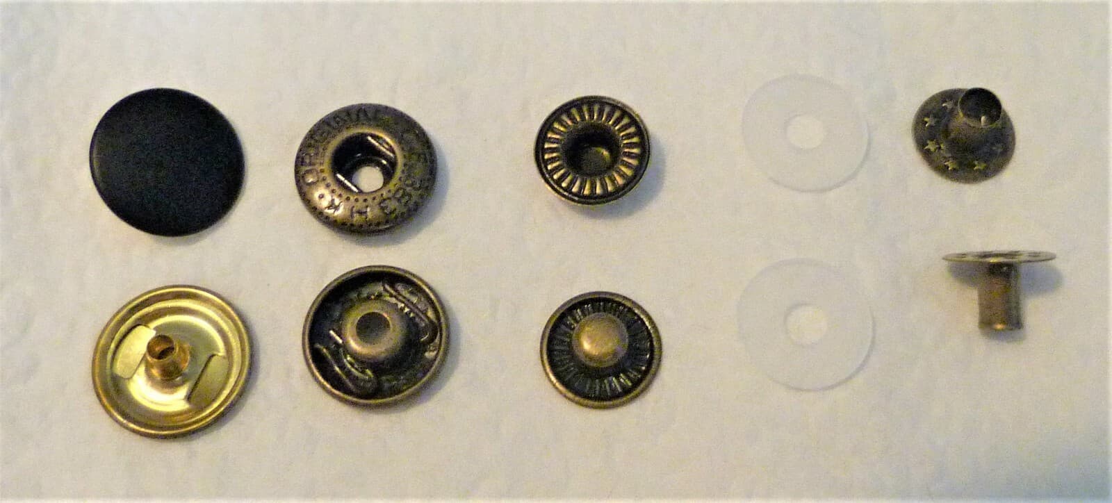 Set of 10 SNAP Fasteners matte black finish button 50 piece set FREE shipping