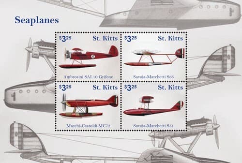 Saint Kitts 2006 - Planes - Sheet of 4 Stamps - Scott #939 - MNH
