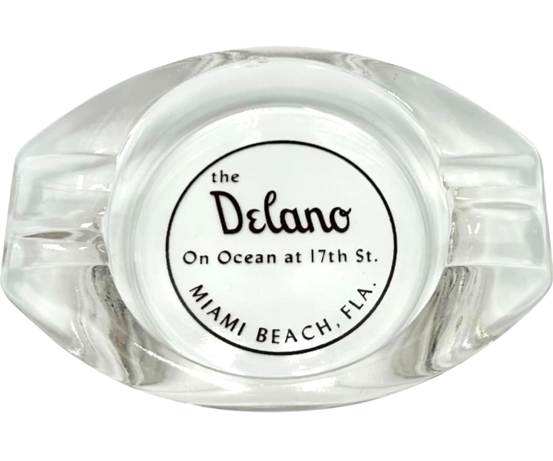 Vintage The Delano Hotel Miami Beach Glass Ashtray