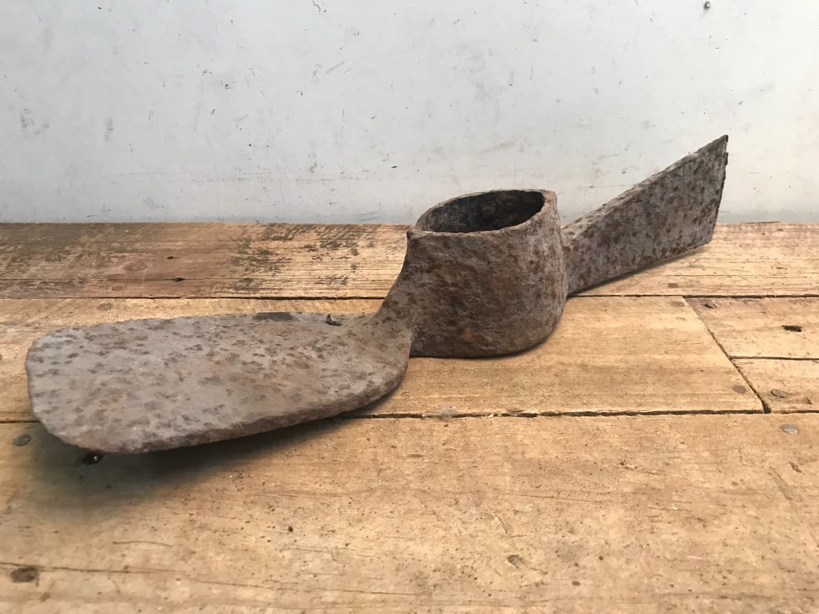 Vintage Rusty Mattock Pick Axe Garden Farm Tool Digging Planting Hoeing