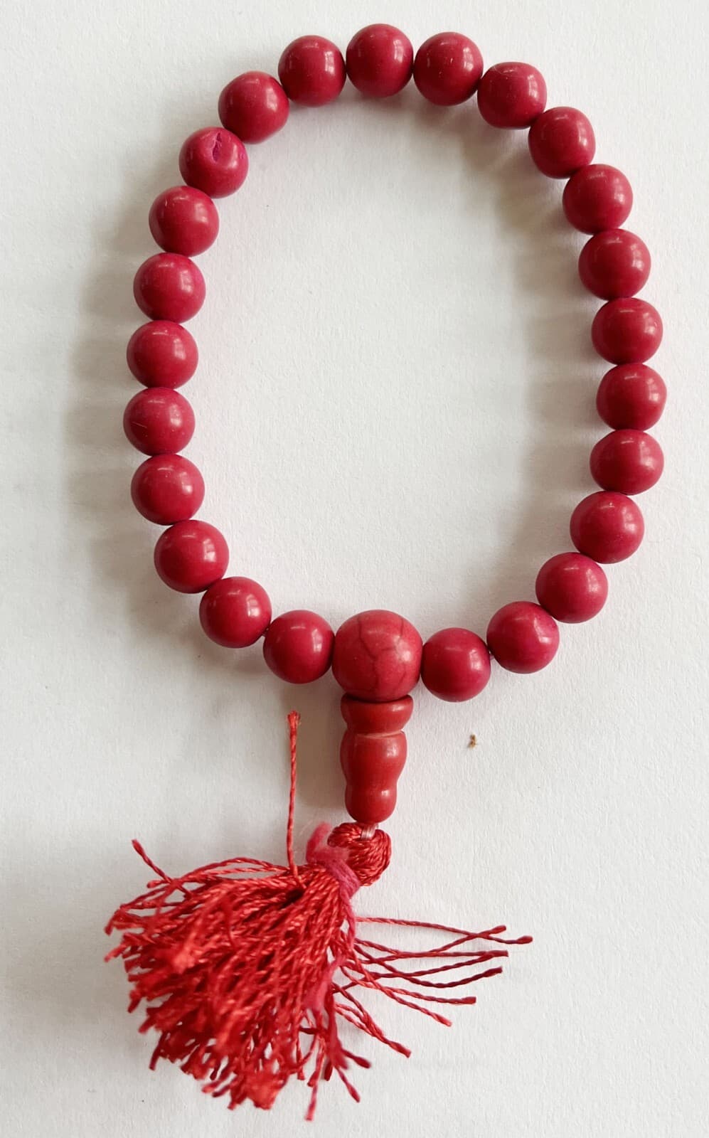 Red Coral Bracelet unisex boho bracelet 8 mm