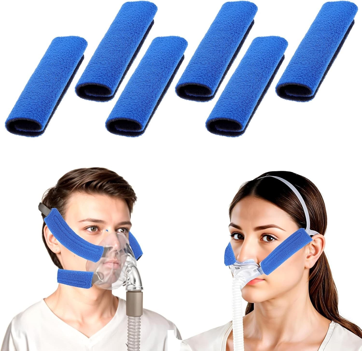 6 Pack CPAP Strap Covers Comfortable Face Pads Fits Most Headgear Strap...