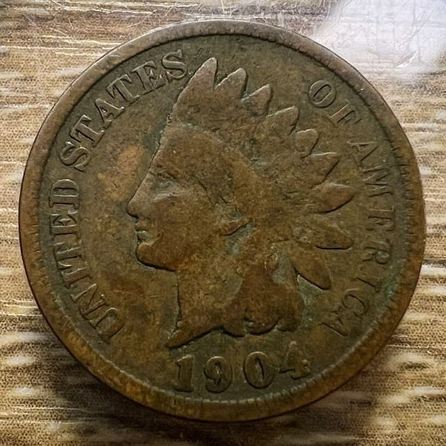 1904 Indian Head Cent - Actual Coin Shown - Free Shipping & Tracking INV#34